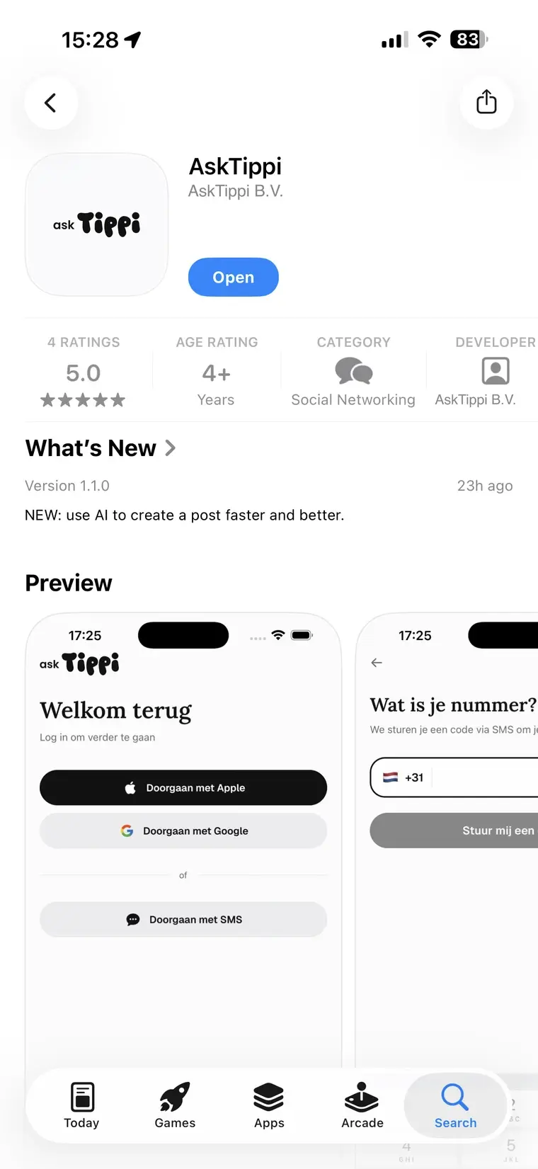AskTippi in de App Store